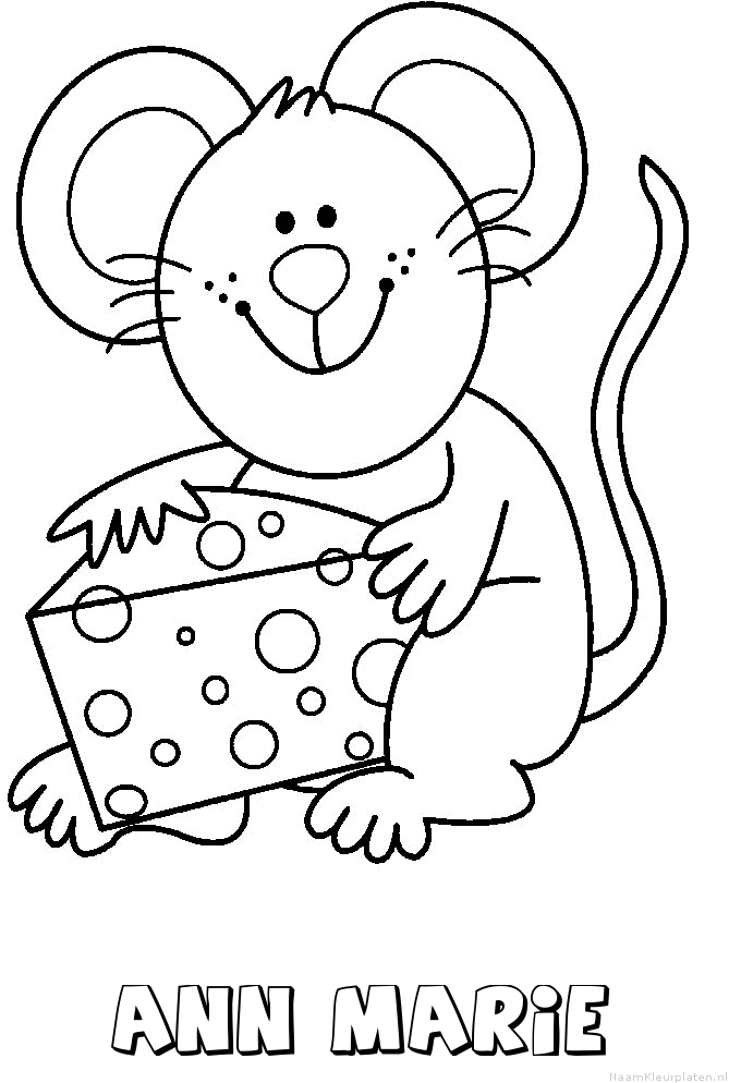 Ann marie muis kaas kleurplaat